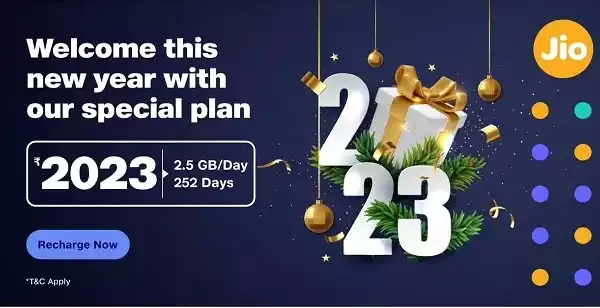 Jio Happy New Year 2023 Offer Plans, Validity 388 Days, Unlimited data, Voice calls