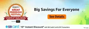 Amazon Great Freedom Festival Sale 2024 starts get discount upto 80% on Smart TV