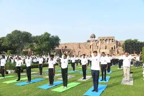 Grand Celebration of the 11th International Day For Yoga at Purana Qila