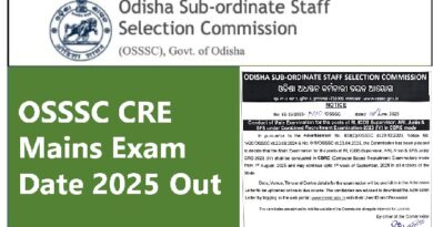OSSSC CRE Mains Exam Date 2025 Out