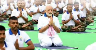 PM Modi addresses the 11th International Day of Yoga celebrations