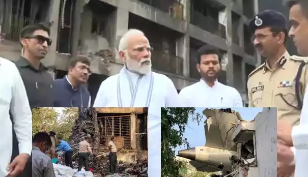PM Modi visits Ahmedabad crash site