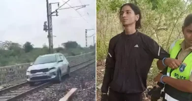 Uttar Pradesh Woman Drives Car on Railway Track in Telangana