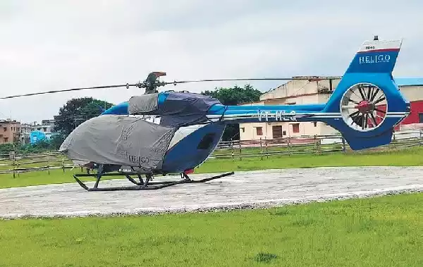 Chopper Used by Odisha CM Stranded on Kendrapara College Ground
