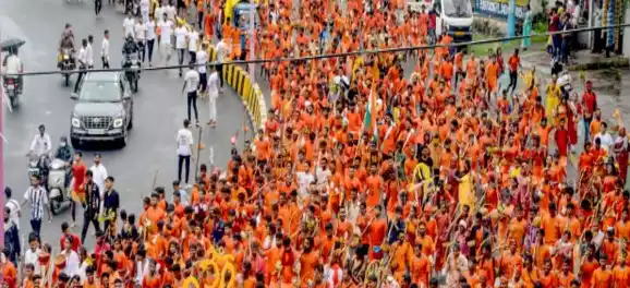Massive Influx of Over 2.5 Crore Kanwariyas in Haridwar as Shravan Kanwar Yatra Reaches Final Phase