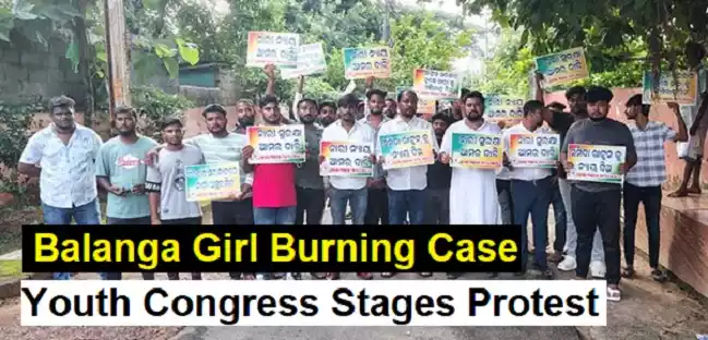 Youth Congress Stages Protest Outside Odisha Dy CM’s Residence Over Balanga Girl Burning Case