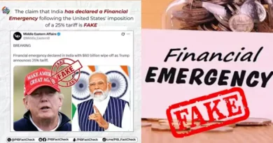 Financial emergency India fake news