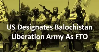 US designates Balochistan Liberation Army