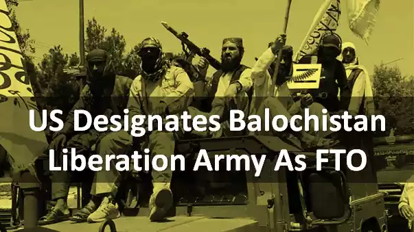 US designates Balochistan Liberation Army