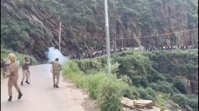 AAP Protests in J-K After MLA Mehraj Malik Detained