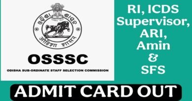 OSSSC CRE Admit Card 2025 Out