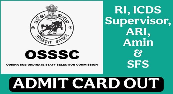 OSSSC CRE Admit Card 2025 Out