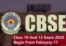 CBSE Date Sheet 2026