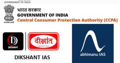 CCPA Imposes ₹8 Lakh Penalty Each on Dikshant IAS and Abhimanu IAS for Misleading Advertisements