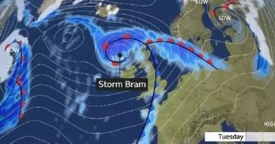 Storm Bram Triggers Weather Warnings Across Ireland