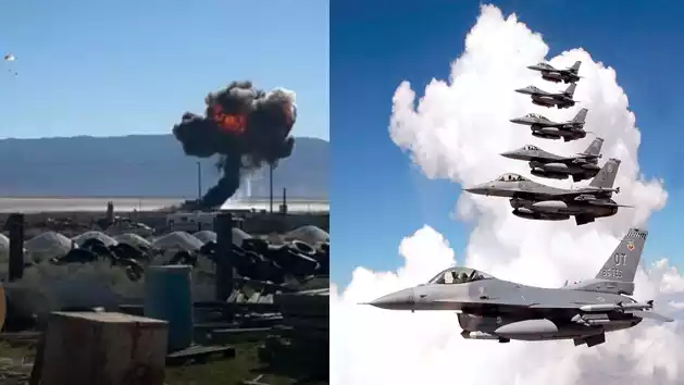 US F-16 fighter jet crashes in California desert US F-16 fighter jet crashes in California desert