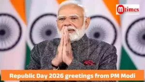 Prime Minister Narendra Modi extending Republic Day 2026 greetings to the nation with message of Viksit Bharat