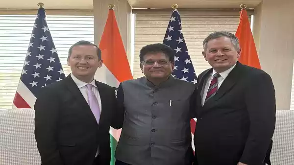 US Senator Steve Daines meeting Indian leaders in New Delhi
