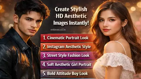 Stylish HD aesthetic AI portraits for boys and girls created using Gemini AI photo prompts