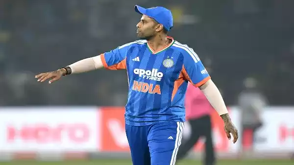 Suryakumar Yadav playing an attacking shot during India vs USA T20 World Cup match