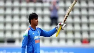 Vaibhav Sooryavanshi batting in U19 World Cup final against England