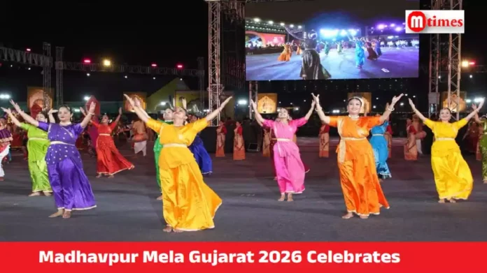Cultural performances and crowd at Madhavpur Mela in Porbandar Gujarat Cultural performances and crowd at Madhavpur Mela in Porbandar Gujarat