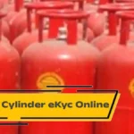 LPG cylinder delivery with Aadhaar authentication and eKYC process illustration in India