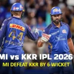 MI vs KKR IPL 2026 match report