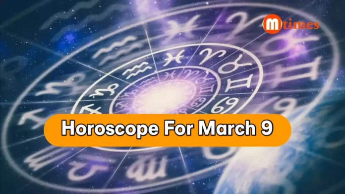 March 9, 2026 daily horoscope for all zodiac signs. Check love, career and financial predictions for Aries to Pisces today.