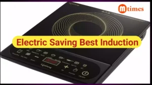 Modern induction cooktop used for cooking in an Indian kitchen