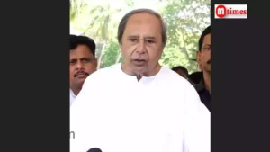 Naveen Patnaik addressing media about Biju Naveen Inspirational Foundation trust
