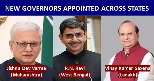 New Governors appointed in India