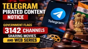 Telegram pirated content notice