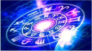 Zodiac wheel showing horoscope predictions for March 19, 2026 for all 12 signs