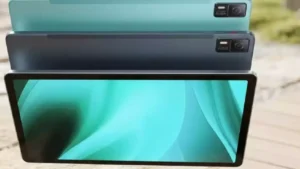 Ai+ PulseTab tablet showing large display with sleek design and multimedia features