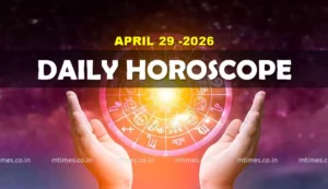 Zodiac wheel with daily horoscope predictions for April 29, 2026