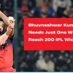 Bhuvneshwar Kumar bowling in IPL 2026 for RCB at Chinnaswamy Stadium