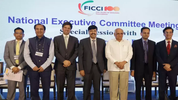 Gujarat CM Bhupendra Patel addressing FICCI centenary celebrations in Ahmedabad