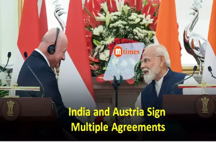 PM Modi and Austrian Chancellor meeting in New Delhi during bilateral talks PM Modi and Austrian Chancellor meeting in New Delhi