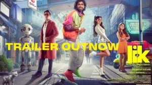 Pradeep Ranganathan and Krithi Shetty in futuristic romantic scene from Love Insurance Kompany trailer