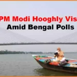 Prime Minister Narendra Modi taking a boat ride on Hooghly River in Kolkata during election campaign