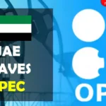 UAE flag and OPEC oil barrels symbolizing UAE’s exit from OPEC and changing global energy markets
