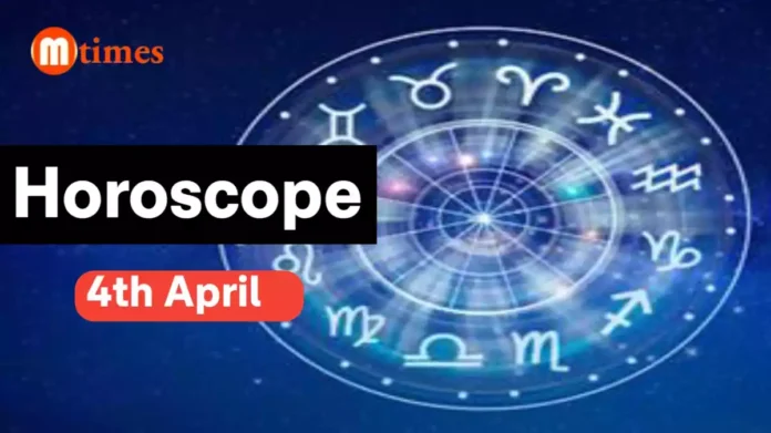 Zodiac horoscope chart with April 4, 2026 predictions