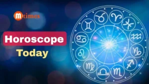 Zodiac horoscope wheel with April 1, 2026 predictions