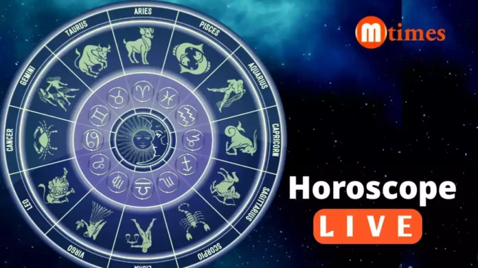 Zodiac horoscope wheel with April 7, 2026 astrology predictions and symbols