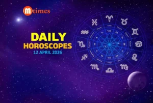 Zodiac signs chart representing daily horoscope predictions for April 12 2026