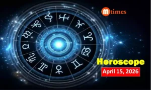 Zodiac signs wheel representing horoscope predictions for April 15 2026