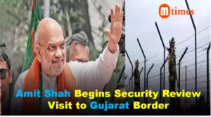 Amit Shah reviewing security arrangements at the Gujarat border with BSF