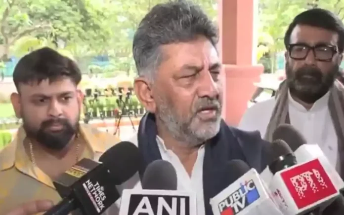 DK Shivakumar arriving for Karnataka Congress Legislature Party meeting DK Shivakumar arriving for Karnataka Congress Legislature Party meeting