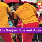 Damaged auto-rickshaw after deadly collision with bus in Ganjam district